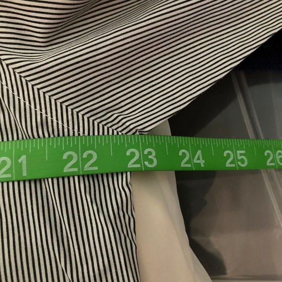 Mili Designs Shirt Womens M Black White Striped Cotton Kitty Cat‎ Vintage Button - Picture 11 of 15